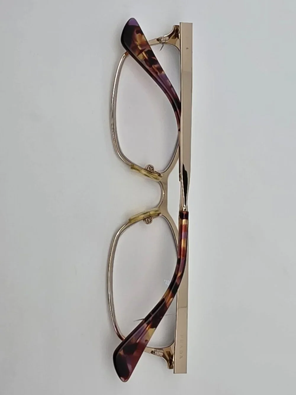 Prada VPR 50R ZVN-1O1 Brown Pale Gold Titanium Cat Eye Eyeglasses Frame Japan
